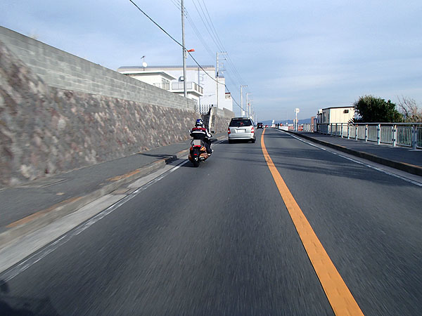 観音崎方面へ走行中